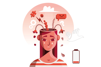 Fatigue mentale et physique liée au surmenage.